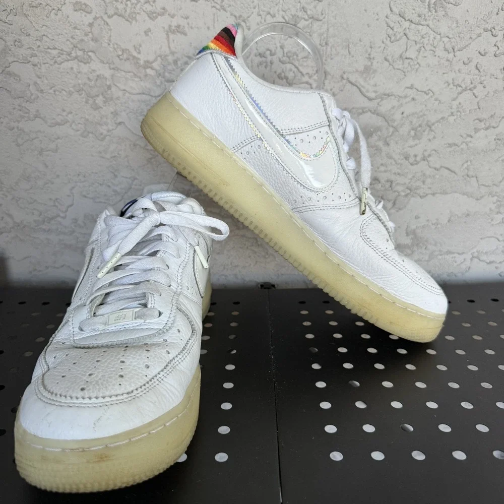 Nike Air Force 1 Be True Pride Quickstrike Sneakers Mens 12‎ White CV0258-100